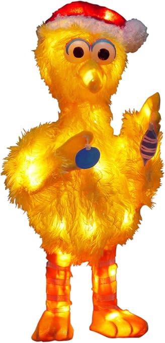 Productworks 24 Inch 3d Pre Lit Sesame Street Big Bird With