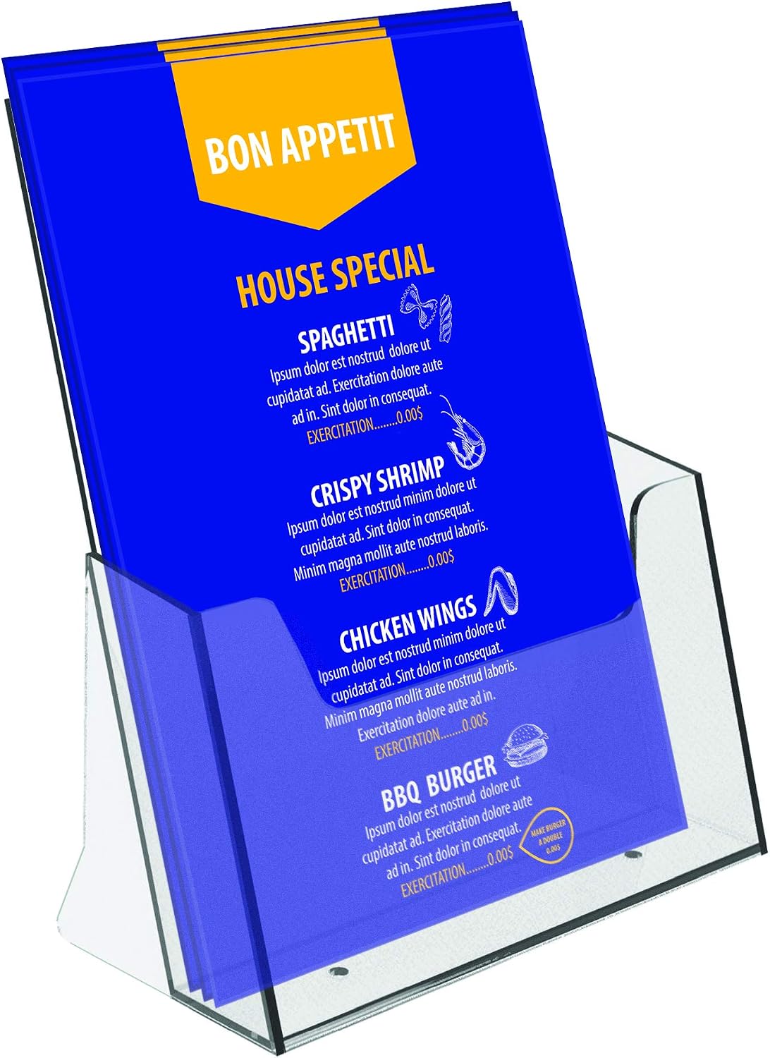 EUROPEL Leaflet & Brochure Holder For A5 Size Literature Crystal Clear Acrylic Construction Booklet - Image 4