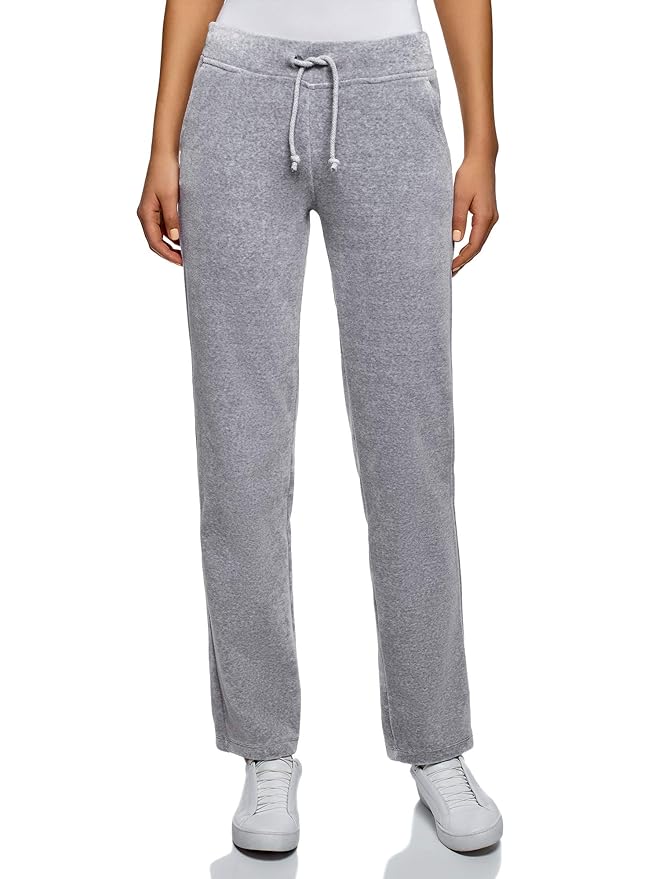oodji Ultra Women's Velvet Active Pants with Drawstrings Amazon.co.uk