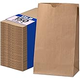 Fit Meal Prep 150 Pack 12 lb Brown Paper Lunch Bags, 13 x 7 x 4.5" Durable Paper Bags Bulk for Packing, Delivery, Take Out, Grocery, Retail Shopping, Premium Kraft Sack for Snacks, Bakery