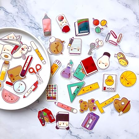 Amazon Co Jp かわいい 日用品 電球 定規 ステッカー 41枚 Diy おもちゃステッカー 防水ステッカー セット スーツケース ステッカー スノーボードステッカー 防水 お気に入りのスーツケース ギター 車 バイク 自転車 ヘルメット パソコン 携帯 ノート Food おもちゃ