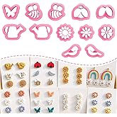 Keoker Spring Clay Cutters,12 Spring Polymer Clay Cutters, Flower Clay Cutters, Spring Clay Cutters for Polymer Clay Jewelry, (A)