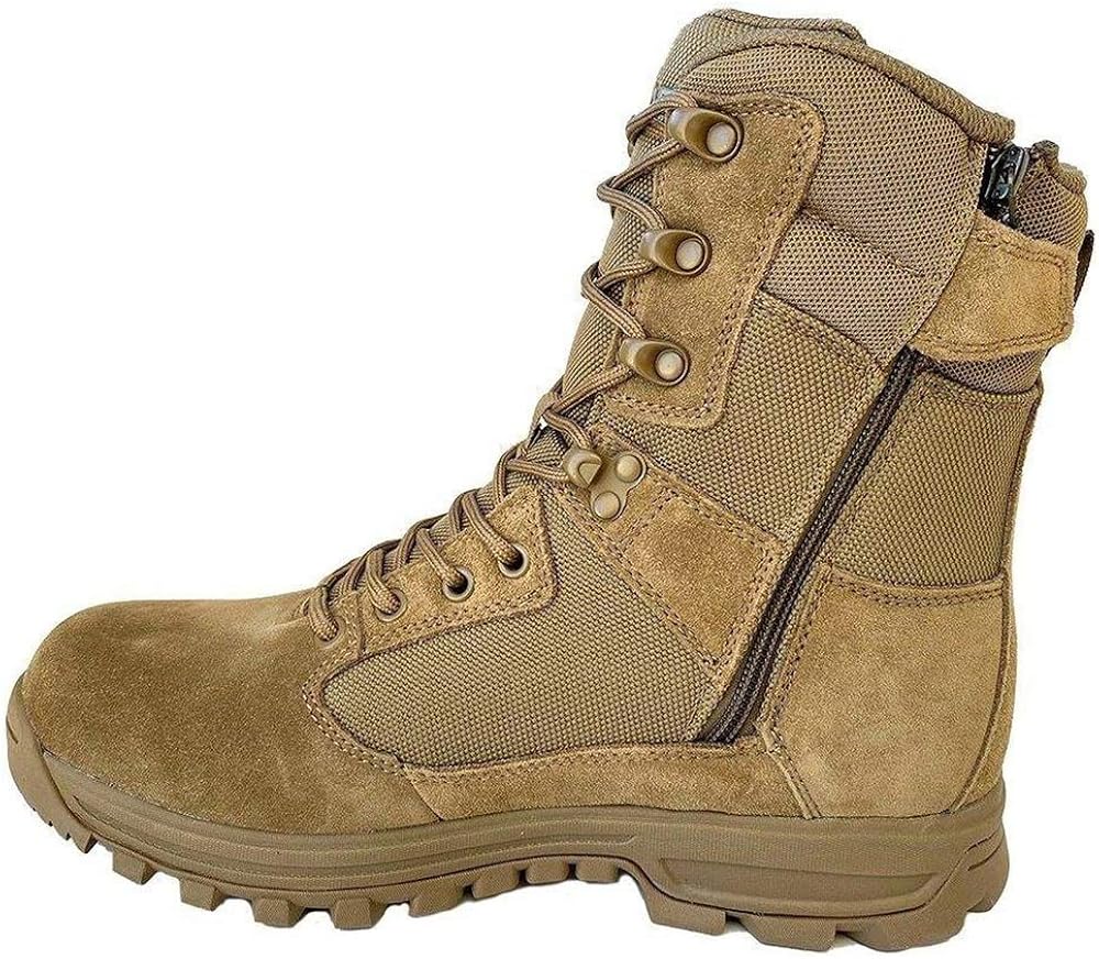 LA Police Gear Sector Coyote 8” Side-Zip Duty Boot: Shoes