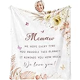 Fesangtao Memaw Gifts for Grandma - Gifts for Memaw - Memaw's Birthday Gift from Grandchildren - Best Memaws Ever Gift - Memaws Retirement Present Blanket 60"X50"