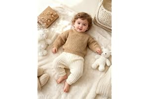 Baby Girl Boy Knit Sweater Clothes Warm Crewneck Long Sleeve Tops for Infant Toddler