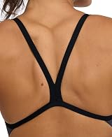 ARENA Women's Solid Challenge Team Swimsuit Asphalt Black view 5