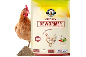 CanineGluca Chicken Dewormer Powder, All-Natural Health Formula, 1LB Pouch, US-Made,Safe for Eggs, Effective for All Ages & Sizes, Chicken Wormer, Prevents and Relieves Worm, Poultry Medicine Supplies