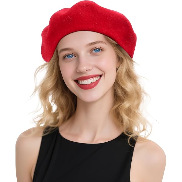 Amazon.com: Flower Embroidery Beret Hat for Women, French  display picture 1