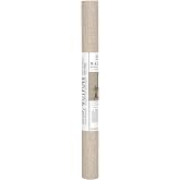 Simplify Jute Adhesive Removable Wallpaper 20.85x196 Inch Beige Color | Peel and Stick Grasscloth Textured | Self Adhesive Contact Paper