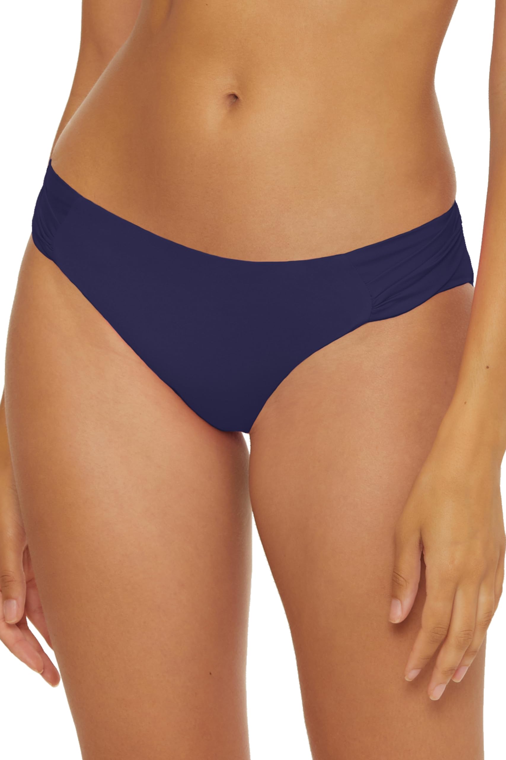 Trina Turk Women’s Standard Tab Side Bikini Bottom, Cheeky Coverage, Swimwear Separates, Monaco (Navy), 8