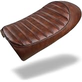 Sparkmods Cafe Racer Hump Seat Universal for Custom Motorcycle (Brown) | Length: 20.5'', Vintage Style