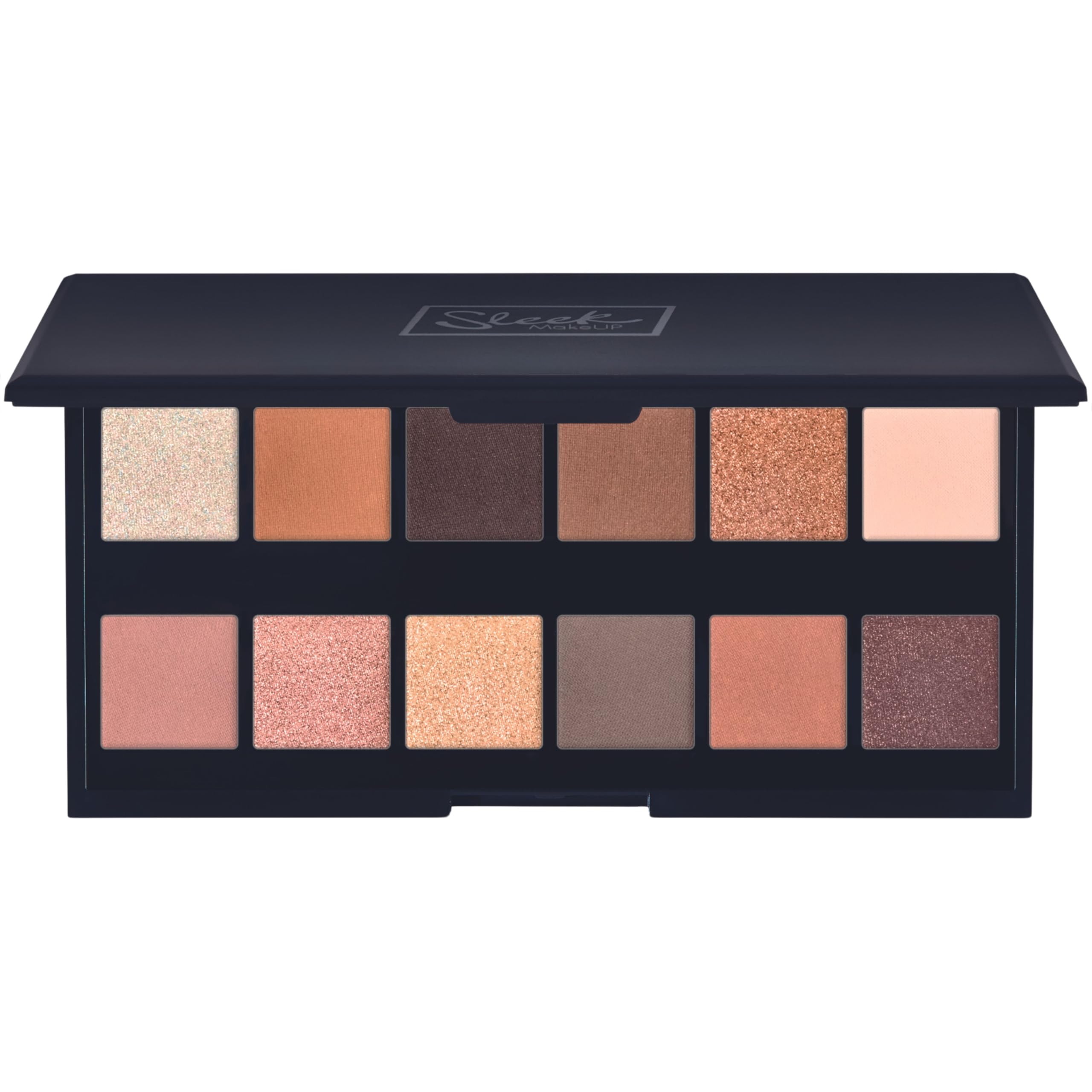 Sleek MakeUP i-Divine Eyeshadow Palette, 12 Shades in a Mix of Matte, Shimmer, Foil and Due-Chrome, Blendable and Highly Pigmented, Level Up โ image 1