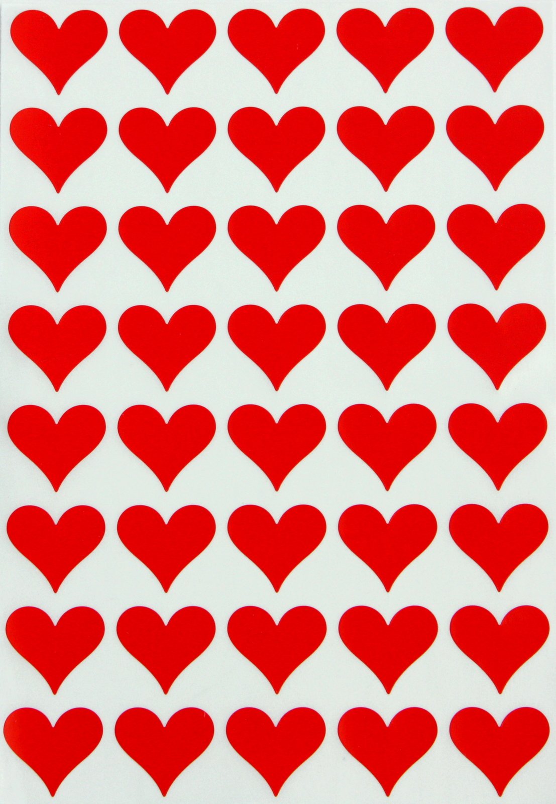 Royal Green 19MM (2CM) Red Heart Shaped Stickers Valentine Stickers for Party Favors 600 Pack
