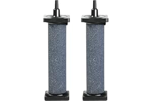 AQUANEAT Aquarium 5 inch Air Stone Cylindrical 2 Pack, Large Airstone, Aerator Bubble Diffuser, Air Pump Accessories for Aquariums, Hydroponic, Ponds and Fish Tanks