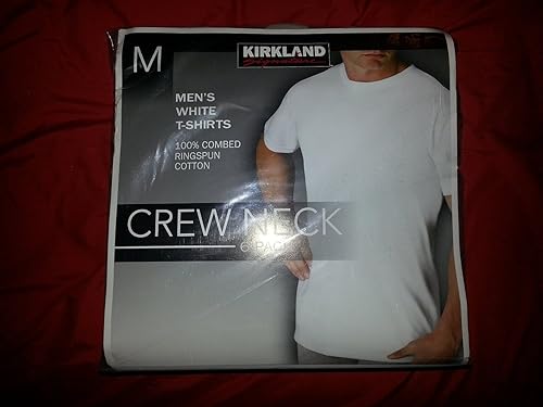 Kirkland Signature Men's 6-Pack Crew Neck T-Shirts 100% Cotton