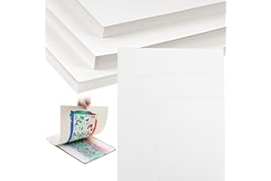 Marspark 150 Sheets Printmaking Paper, 5"x7", 8"x10", 9"x12", Printmaking Supplies, Artist Paper for Adults and Students Block Printing, Screen Gel Printing, White