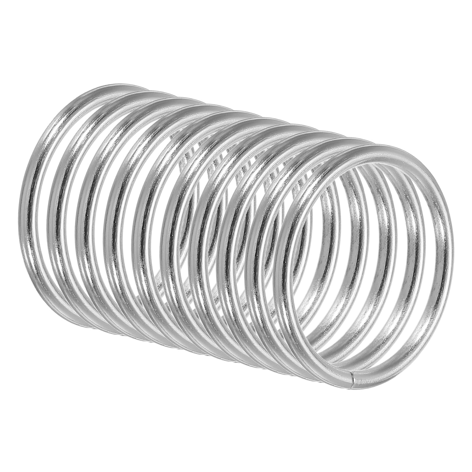 PATIKIL 1.4 Inch Dream Catcher Rings, 10 Pcs Metal Macrame Wreath Floral Round Ring Hoop for Home Car DIY Craft Wedding Wall Hanging Decorations, Silver