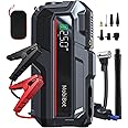 MobiBot 5-in-1 Jump Starter with Air Compressor, Portable Car Battery Charger 2000A Jumper Box Booster Pack up to 8.0L Gas 6.0L Diesel,150 PSI Tire Inflator for car,Quick Fill Air Pump for Inflatables