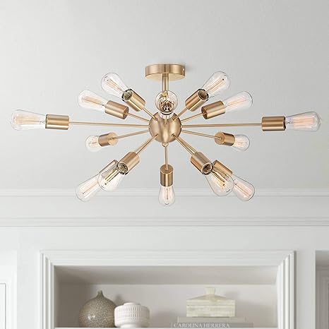 Hemingson Modern Ceiling Light Semi Flush Mount Fixture Sputnik