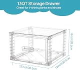 Vtopmart 4 Pack Large Stackable Storage Drawers Clear Acrylic Organizers view 2