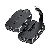 Cable Matters 4-in-1 Portable USB C Hub DisplayPort 1.4 with 100W Charging, 4K 144Hz /8K 60Hz with HDR (Foldable USB C to Dis
