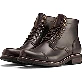 SUREWAY Mens Casual Leather Dress Boots | 6 in Lace Up Ankle Boots - Slip on Chukka Boots Classic Comfort Oxford Fashion Chelsea for Mens Walking Comfort (Office,Casual,Driving,Work,Dress)