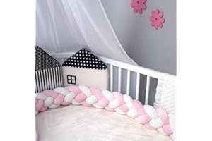 ERIBEDA Updated Multi -Purpose Knot Pillow, 4 Thicker Braids Care Knot Pillow Ball for Use On Cribs and Cradles,MixColours3-78inch