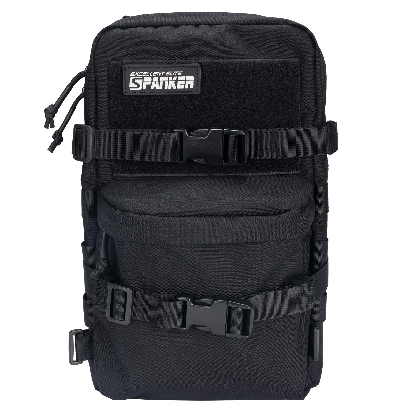 EXCELLENT ELITE SPANKER Tactical Outdoor MOLLE Hydration Pack Nylon Small Water Bladder Carrier Pack for Tactical Vest Backpack Plate Carrier（BLK）