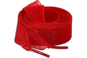 WEGOODZF Flat Snow Yarn Shoelaces for Women 2cm Wide Shoe Laces Girls[2 Pair]