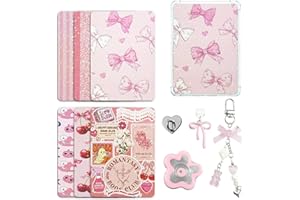 Cute Case Insert Cards Set for Kindle,6 Book-Themed Designs with Charms Set for Kindle and USB-C Dust Plugs,for 11th/12th Gen