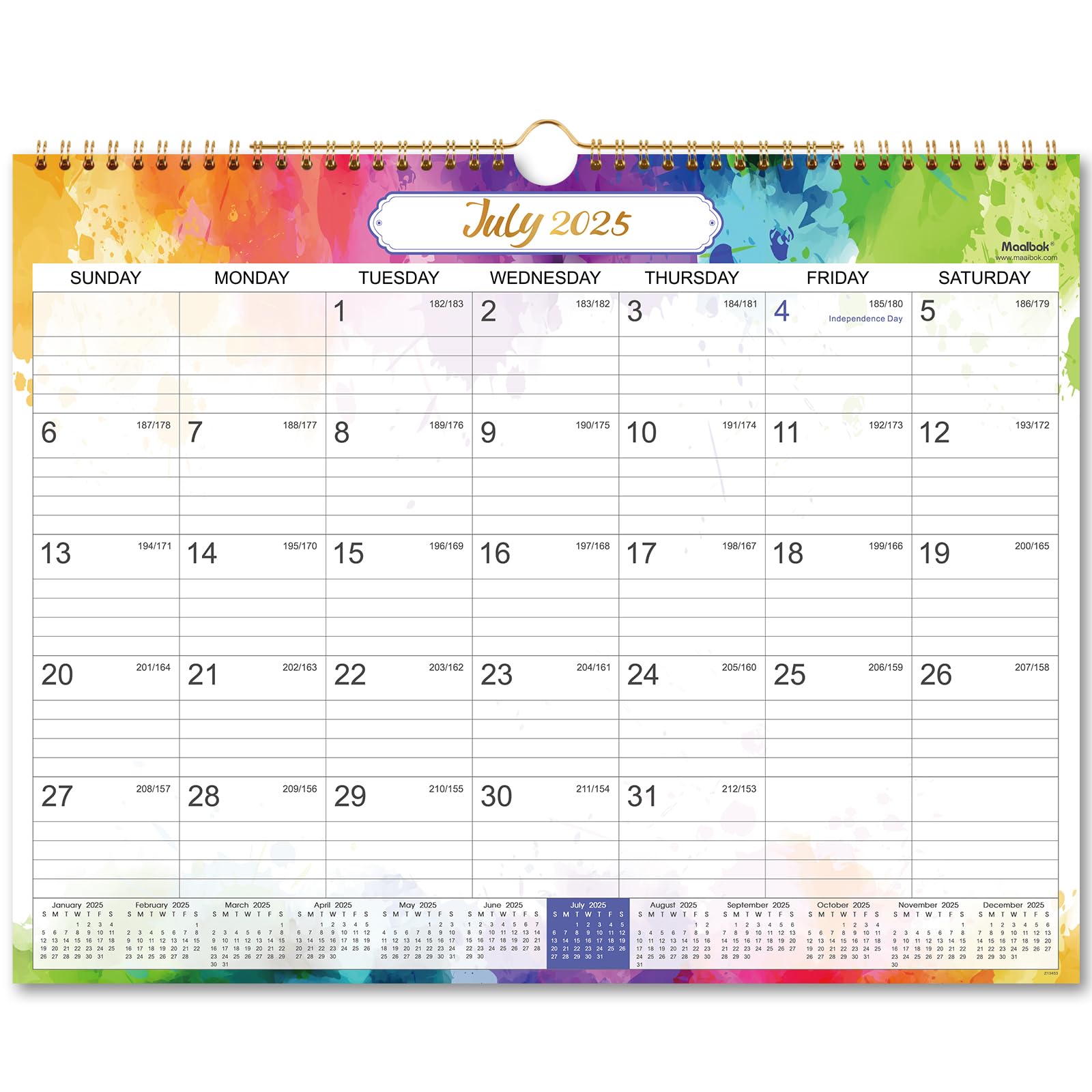 20252026 Wall Calendar 20252026 Calendar, 18 Months Calendar, Jul