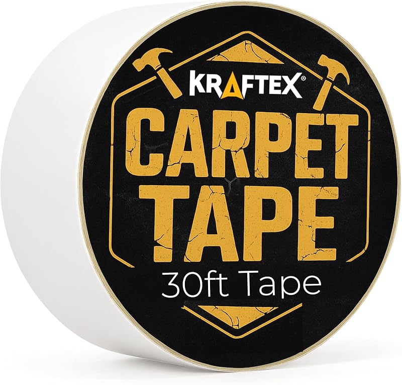 Kraftex Original Carpet Tape 30ft Roll Anti Slip Double Sided Rug Gripper