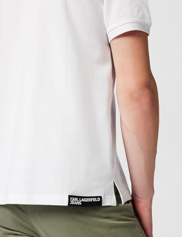 Uomo Regular Pique Polo Bianco XL