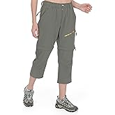 Little Donkey Andy Women's Hiking Zip Off Capri Pants Lightweight Quick Dry UPF 50+ Convertible Shorts with 4 Pockets