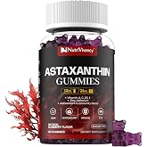 Astaxanthin Gummies 12mg, 24mg Max, Astaxanthin Supplements, 60 Counts | With Vitamin A, C, D, E, Resveratrol, 14-IN-1 Antioxidants Blend for Women Men, Skin, Eyes, Immune Support, Sugar Free, Vegan