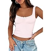Trendy Queen Women's Square Neck Bow Tank Top