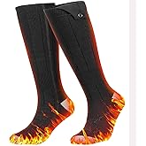 Heated Socks for Men Women, Rechargeable Battery Heated Socks with 4 Heat Settings, 5000mAh Electric Socks for Winter Outdoor Work Skiing Hunting Camping Hiking Fishing Cycling