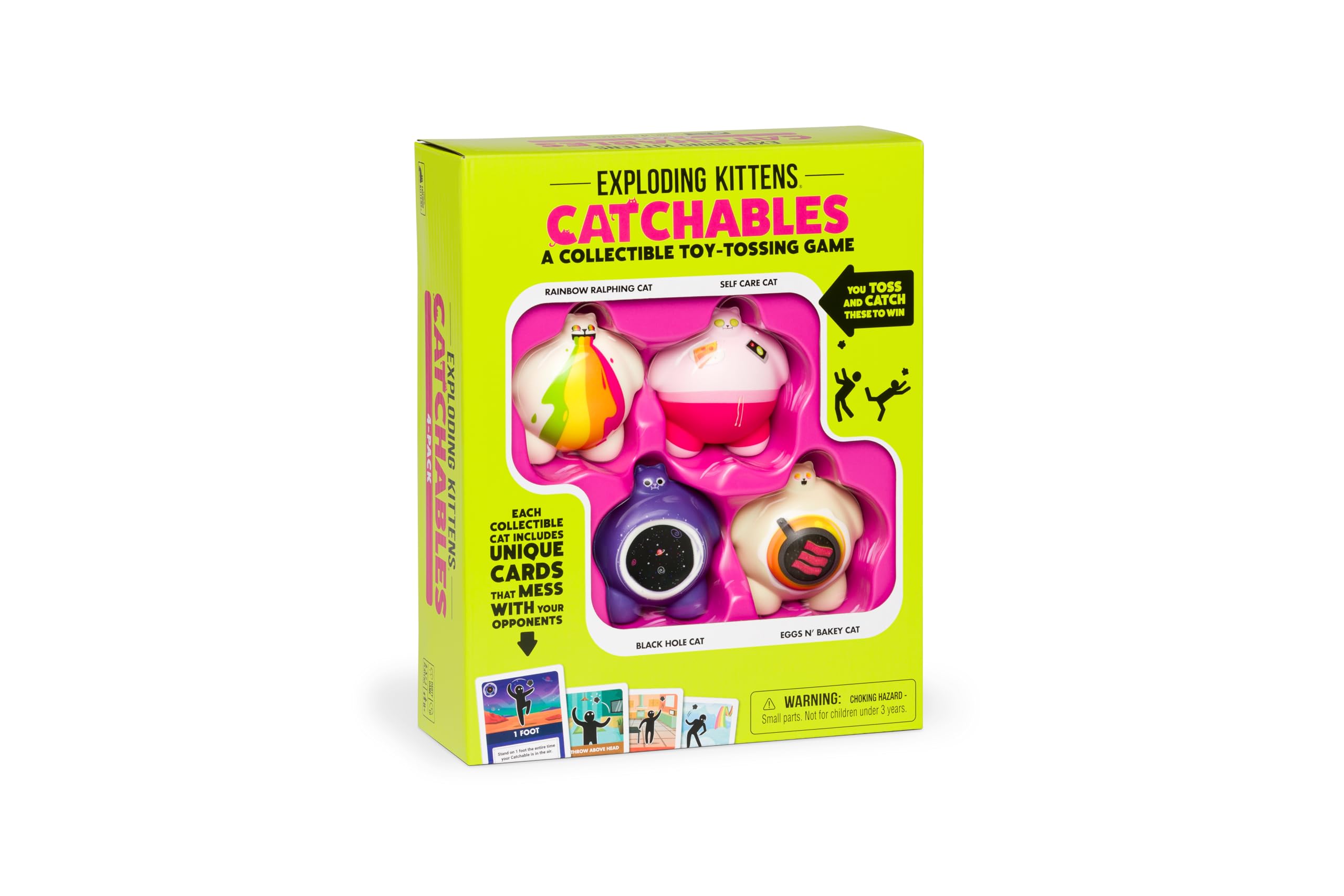 Exploding Kittens Catchables 4-Pack: Collectible Toy Tossing Games - Fun Family Games, Party & Travel - Ideal for Adults & Kids Ages 8+