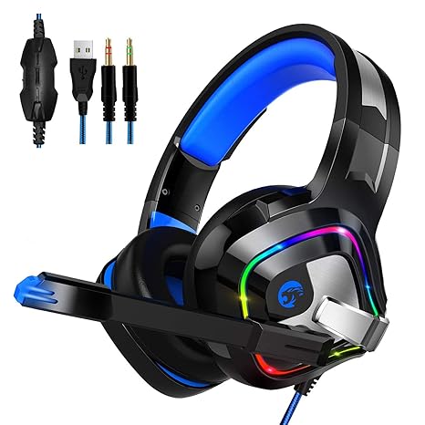 Auriculares Gaming para PS4, PC, Xbox One, Smiler+ Auriculares ...