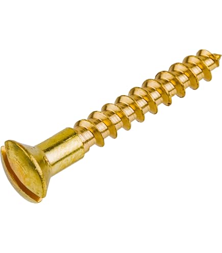 Fastenere #4 X 1-1/4" Solid Brass Wood Screws Oval Head Slotted - 100 Pack - View #4