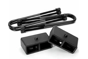 KSP PERFORMANCE KSP 2" Rear Lift Kit for F250 F350, 2in Rear Lift Block for 2011-2024 F250 F350 Super Duty, 2pcs Lift Blocks with 4pcs Extended Square Leaf Spring Ubolts For Ford Pick up Trucks 2WD 2X2 4WD 4X4