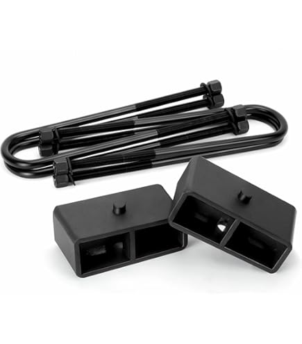 thumbnail image 2 of 1.5-Inch Black Rear Leveling Lift Kit Blocks For Ford F-150 2004-2020 (2WD/4WD) By AJP Distributors 2 of 6