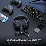 EKSA E900 Wired Gaming Headset Purple – 50mm Driver, Detachable Mic, view 6