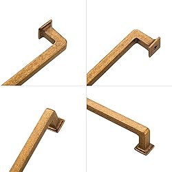 9BUILD 10 Pack Antique Brass Cabinet Pulls 7 Inch