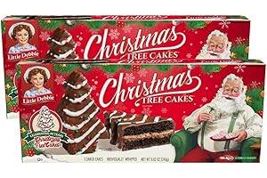 GENERIC Little Debbies Christmas Tree Cakes, Holiday Chocolate Snack Cakes, Individually Wrapped, 2 Boxes, 5 Count Each Box, 8.62 Oz