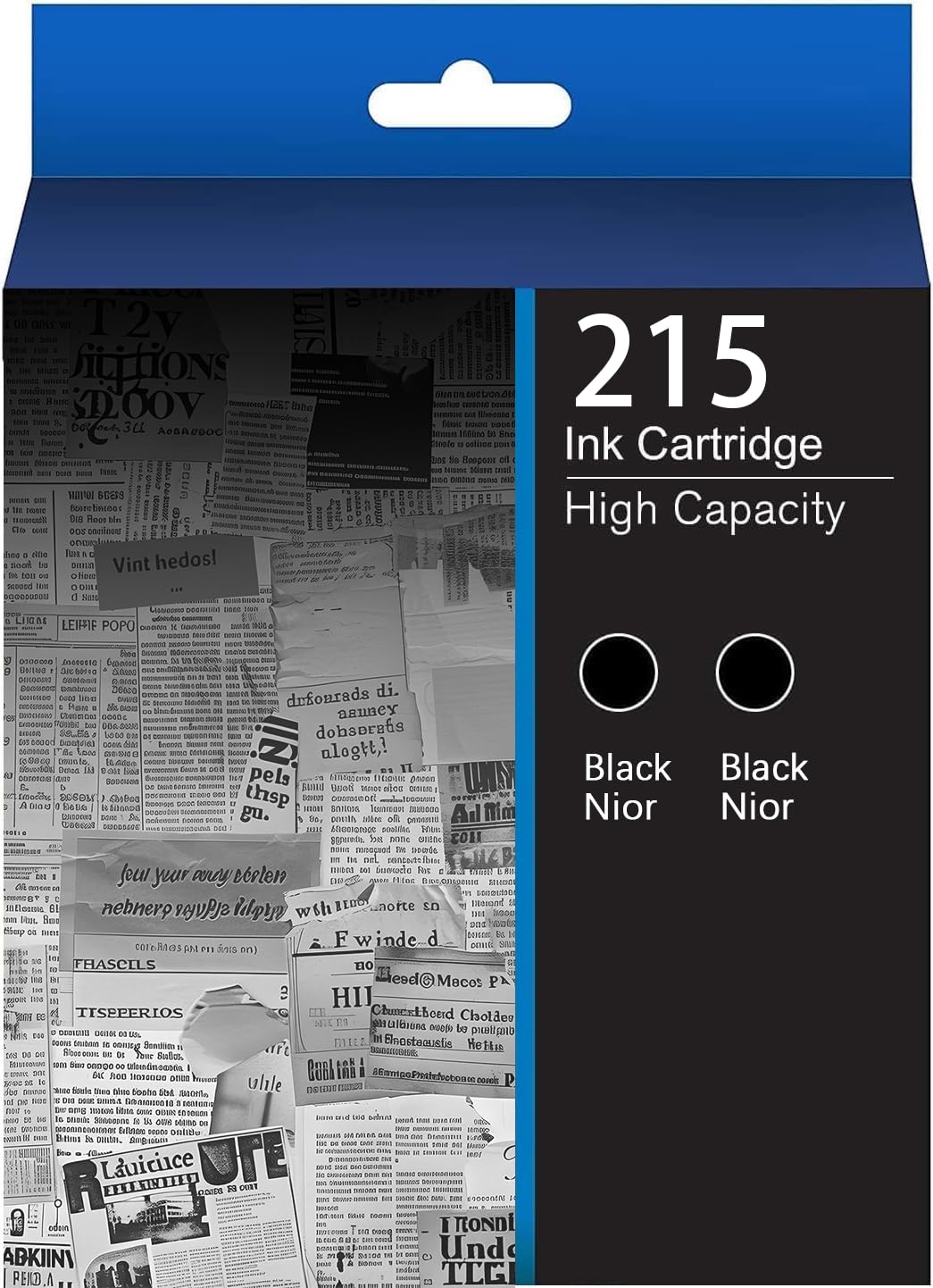 Photo 1 of T215 215 Black Ink Cartridge Remanufactured for epson 215 Ink cartridges Compatible with WF-100 WF-110 EC-C110 Printer(2-Black)