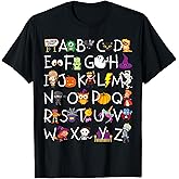 Halloween Nursery Teacher Shirt, Halloween Alphabet T-Shirt