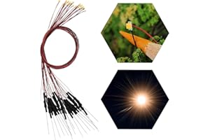 EVEMODEL 20pcs Pre-Wired 0805 Warm White SMD LED Light Emitting Diode 12V Micro Litz Wired Leads Wire Length 7.8inch (20cm) for DIY Manual Model Decoration L0805GW-20N-NUS