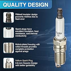 BDFHYK Set of 6 Iridium Spark Plug Compatible with