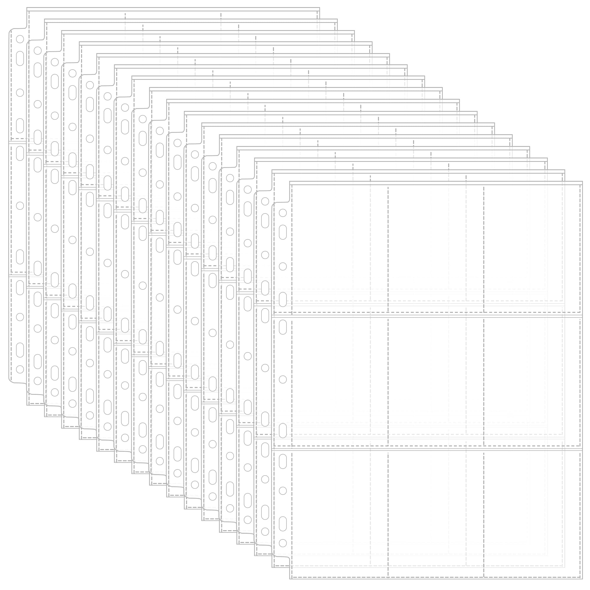 540 Pockets Trading Card Protector Sleeves, 30 Sheets 9-Pocket 8-Silk Card Holder Pages for Game Sports MTG, TCG, Baseball Standard Cards Supplies OS22030